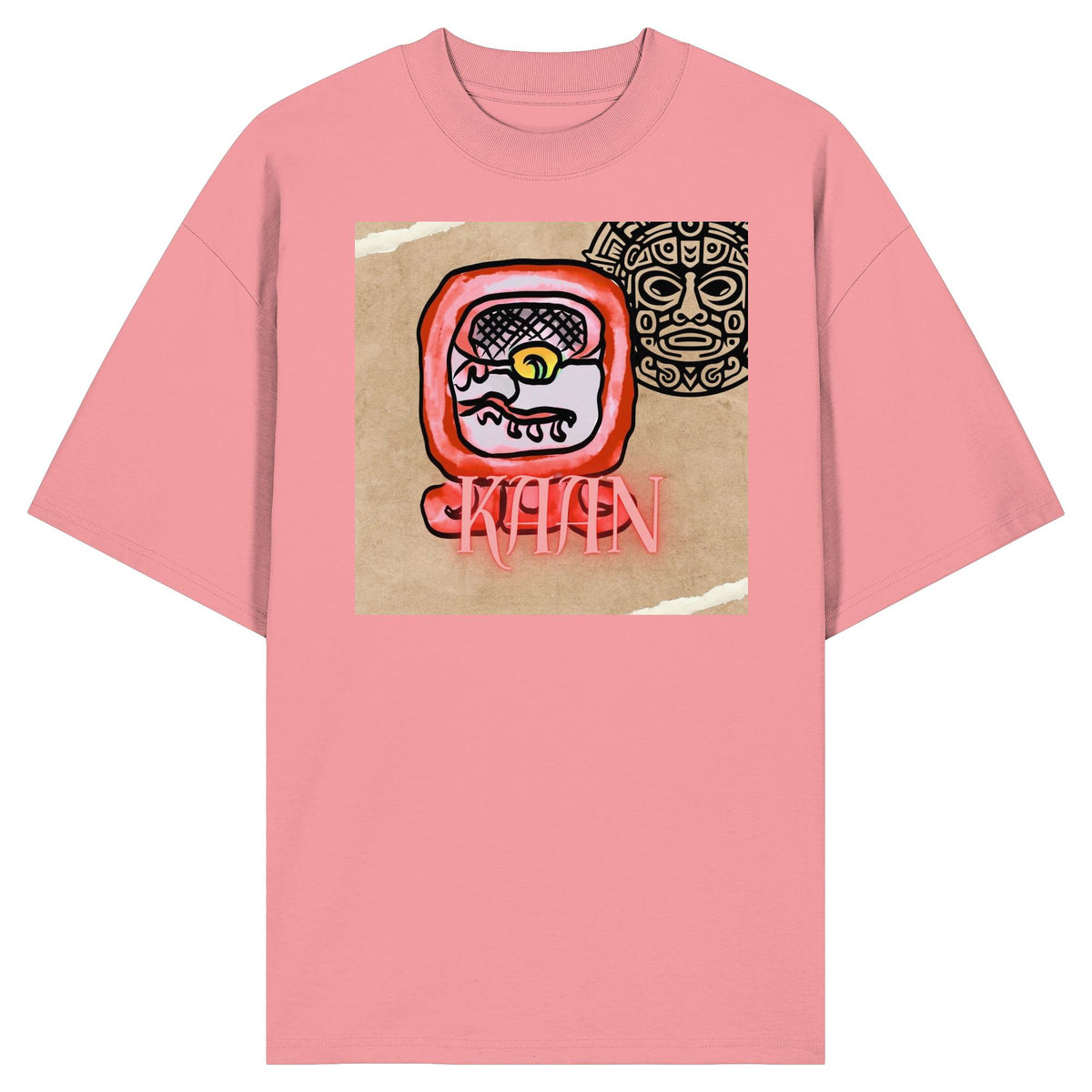 Organic Oversize Shirt - Rote Schlange / red serpent