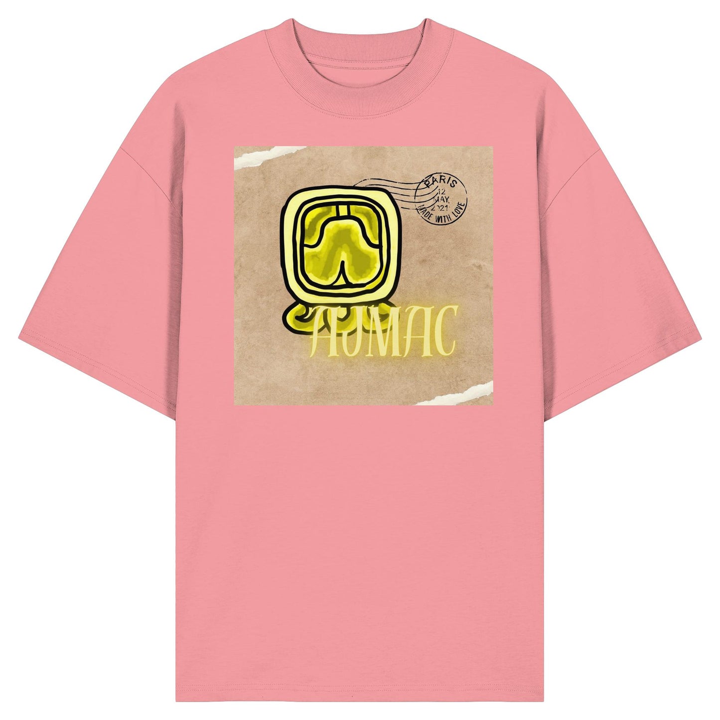 Organic Oversize Shirt - Gelbe Weisheit / Yellow wisdom