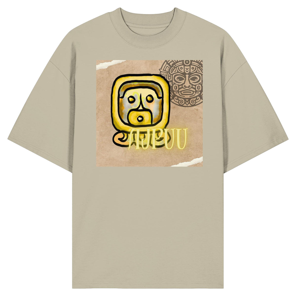 Organic Oversize Shirt - Gelbe Sonne / yellow sun