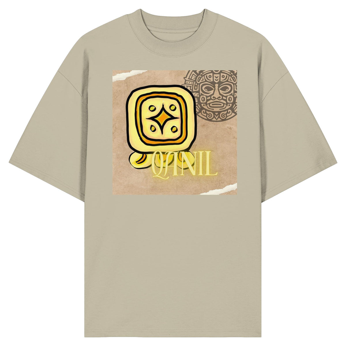 Organic Oversize Shirt - Gelber Stern / yellow star