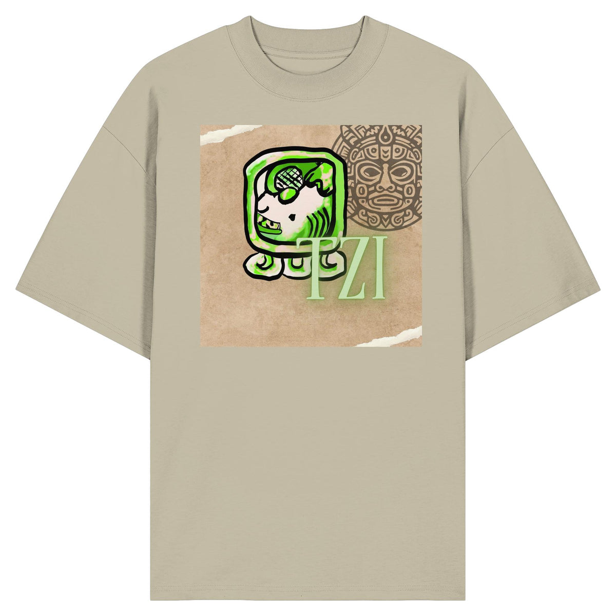 Organic Oversize Shirt - Weißer Hund / white dog