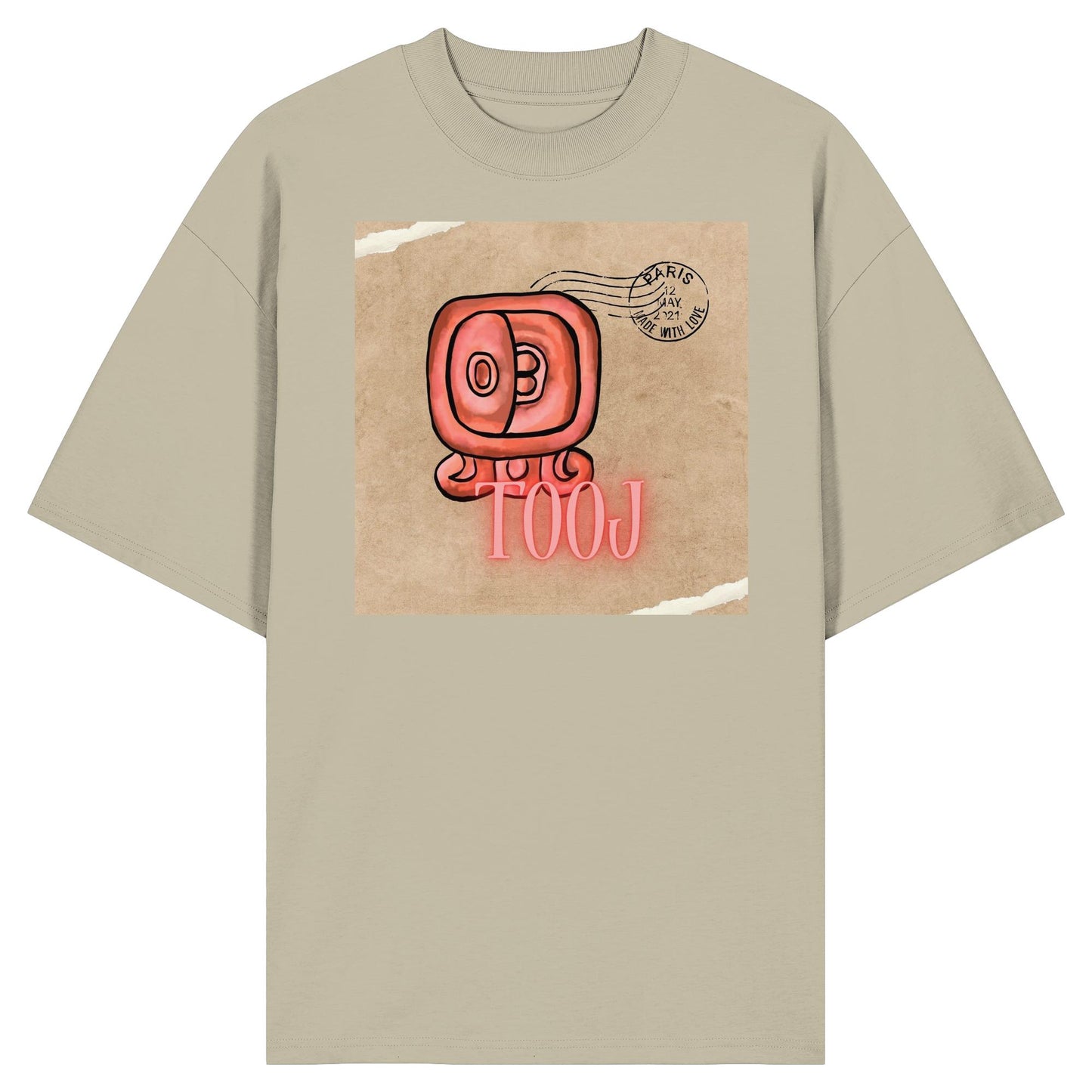 Organic Oversize Shirt - Rote Hingabe / Red offering