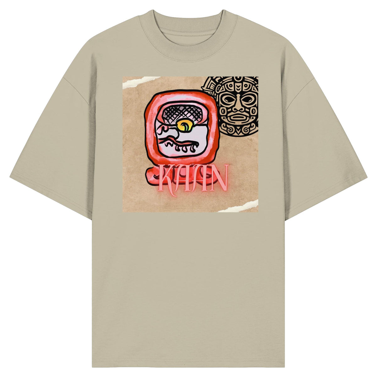 Organic Oversize Shirt - Rote Schlange / red serpent