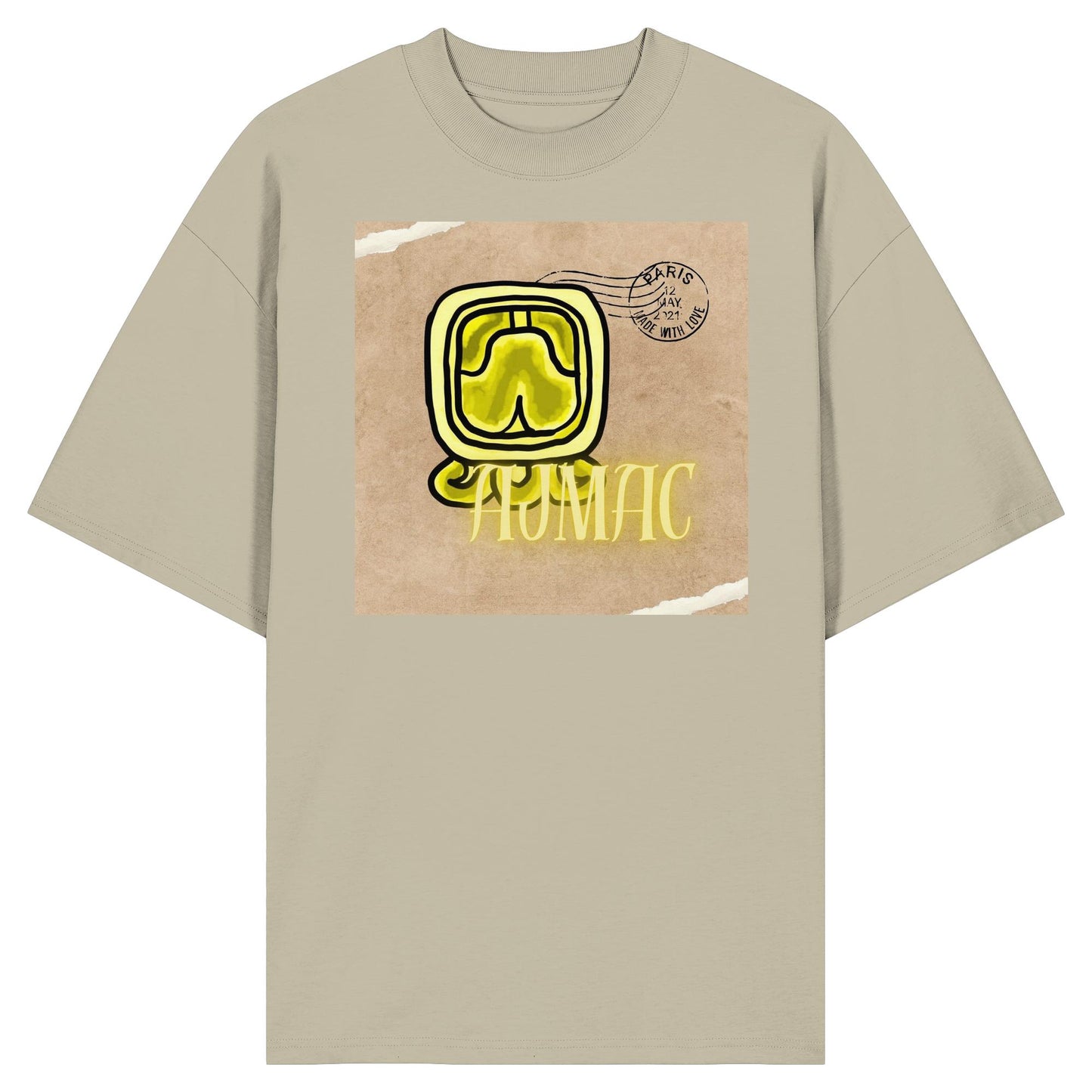 Organic Oversize Shirt - Gelbe Weisheit / Yellow wisdom