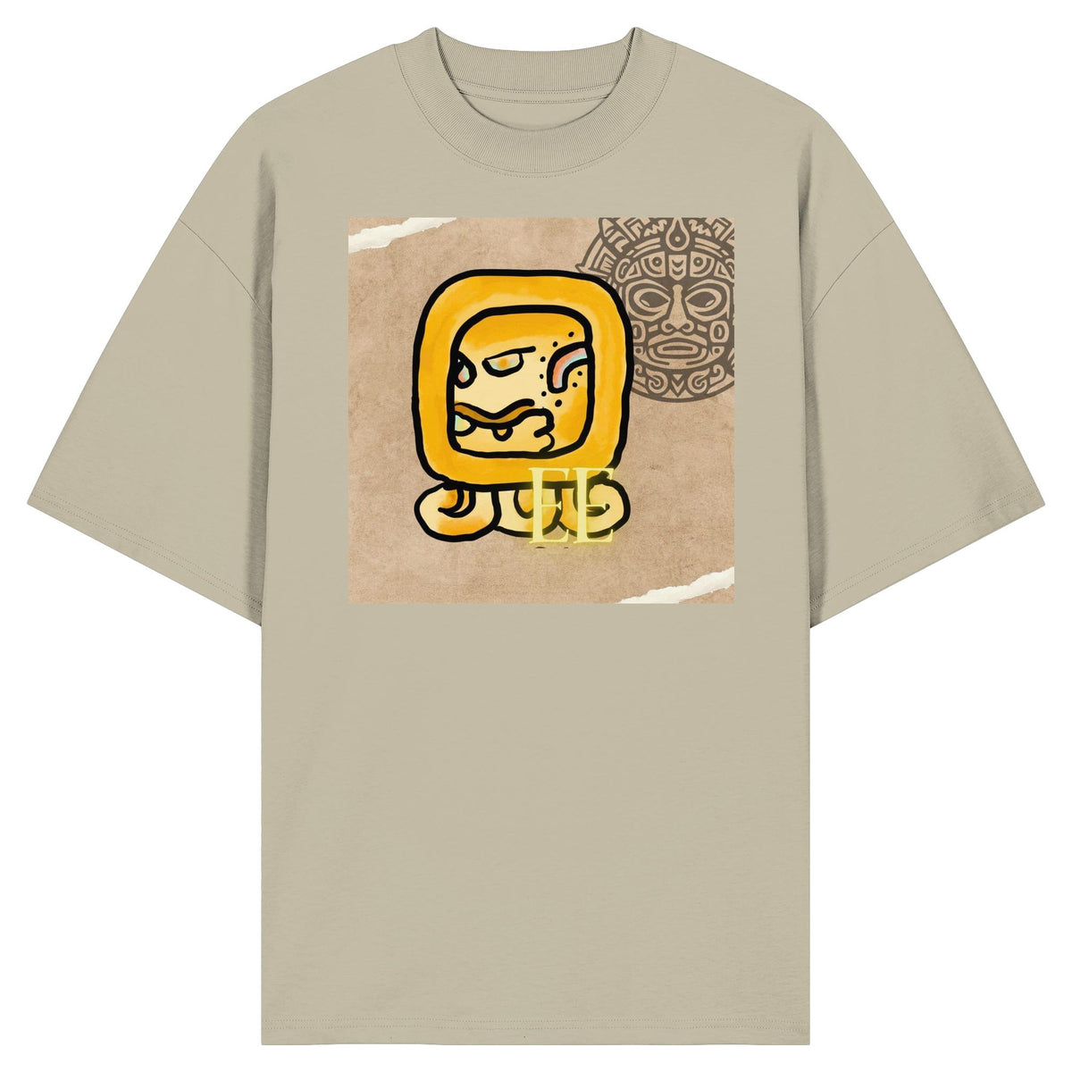 Organic Oversize Shirt - Gelbe Straße / yellow road