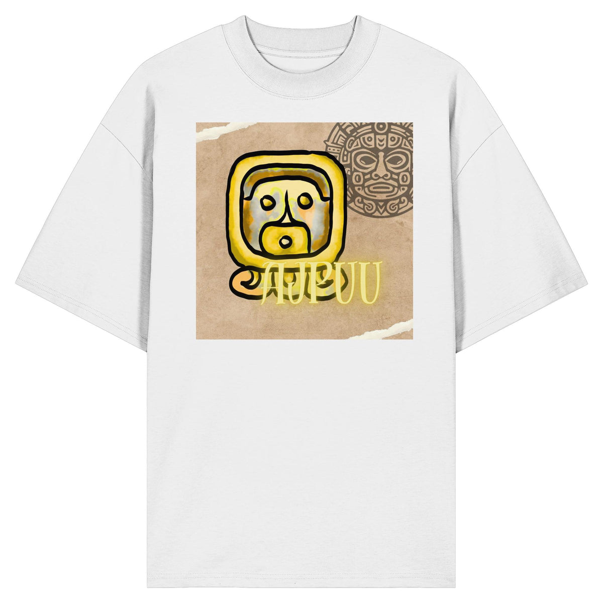 Organic Oversize Shirt - Gelbe Sonne / yellow sun