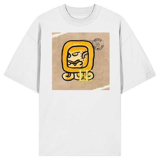 Organic Oversize Shirt - Gelbe Straße / Yellow road