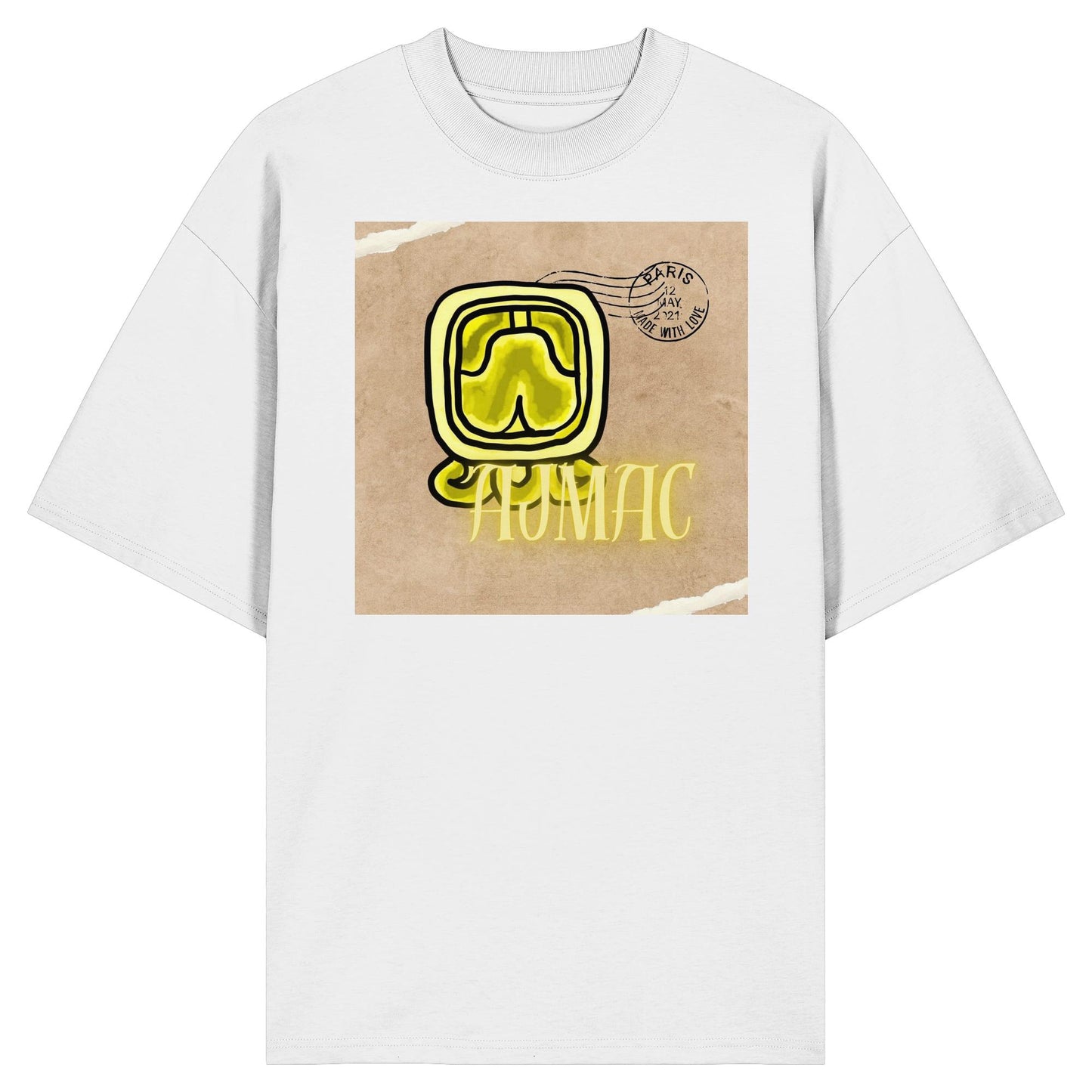 Organic Oversize Shirt - Gelbe Weisheit / Yellow wisdom
