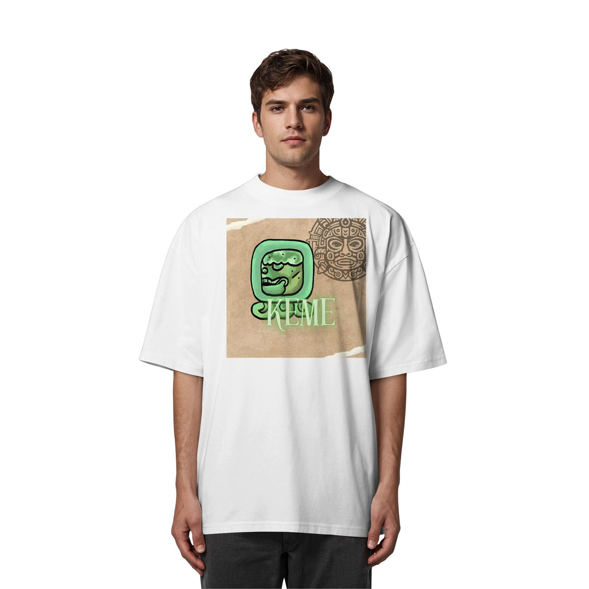 Organic Oversize Shirt - Weißer Tot / white death