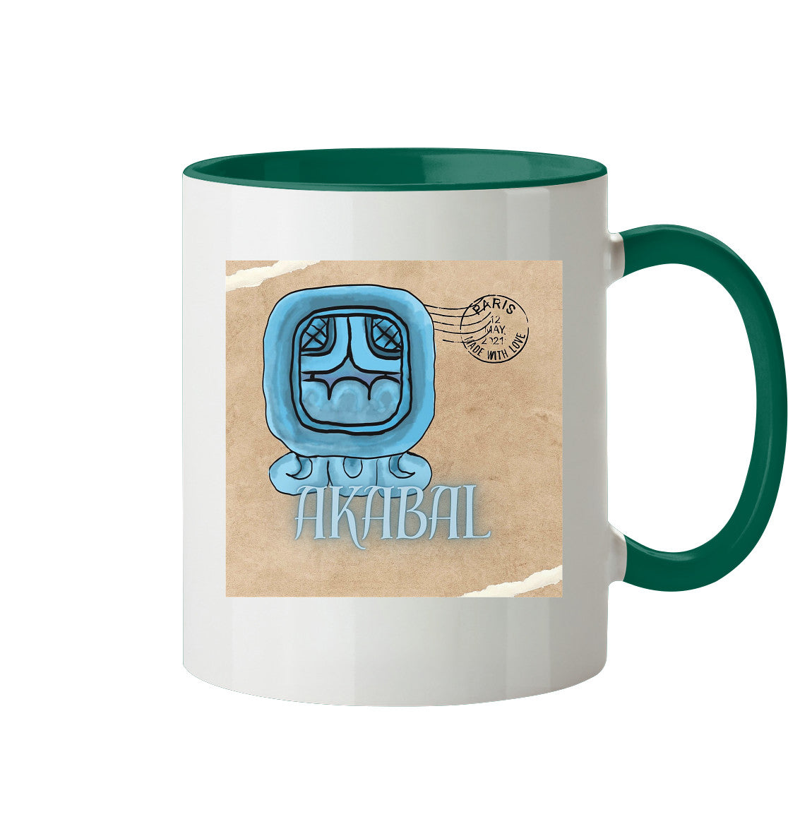 Tasse zweifarbig Blaues Haus - Two tone cup Blue house
