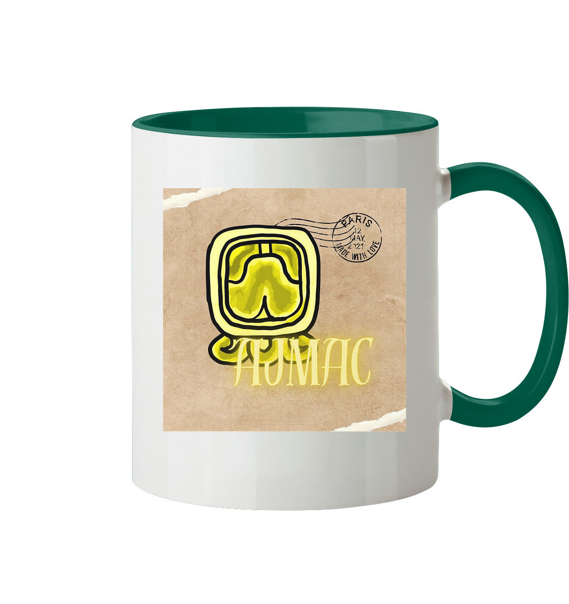 Tasse zweifarbig Gelbe Weisheit - Two tone cup Yellow wisdom