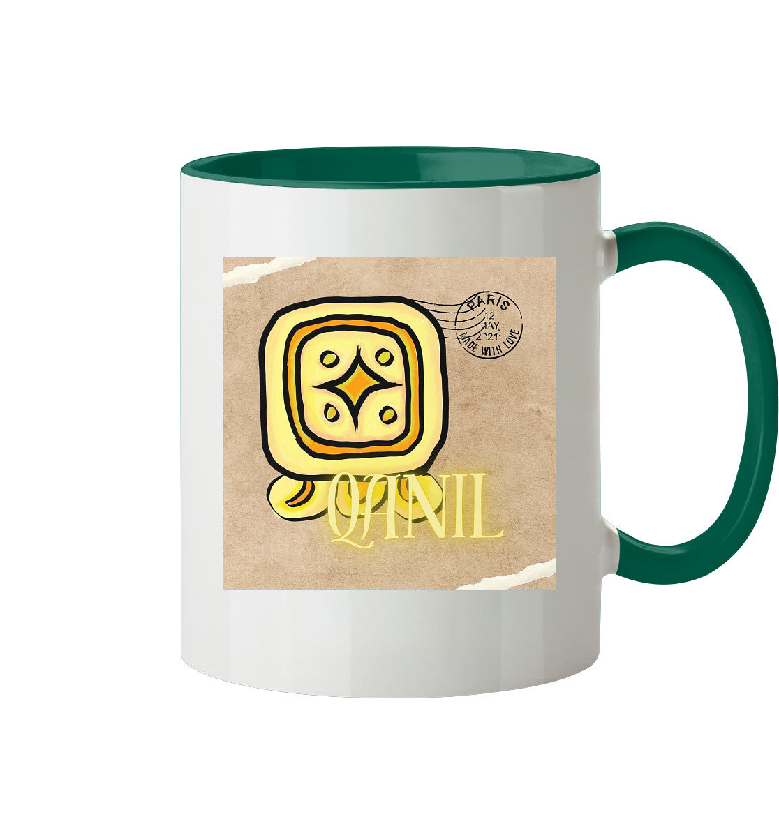 Tasse zweifarbig Gelber Stern - Two tone cup Yellow star