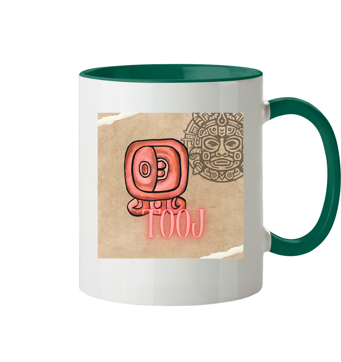 Tasse zweifarbig Rote Hingabe - Two tone cup red offering