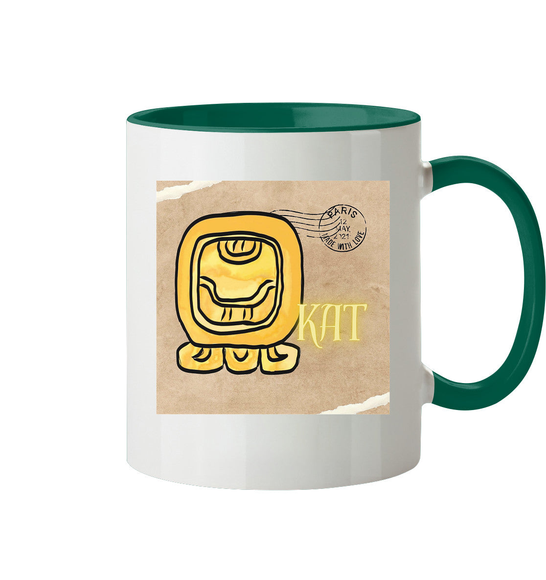 Tasse zweifarbig Gelber Same - Two tone cup Yellow seed