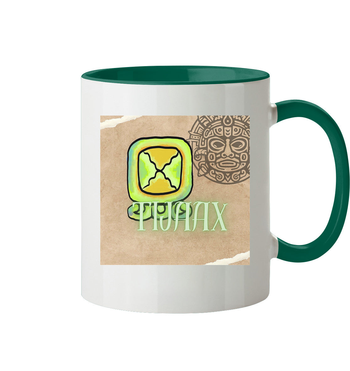 Tasse zweifarbig Weißer Tot / Two tone cup white death