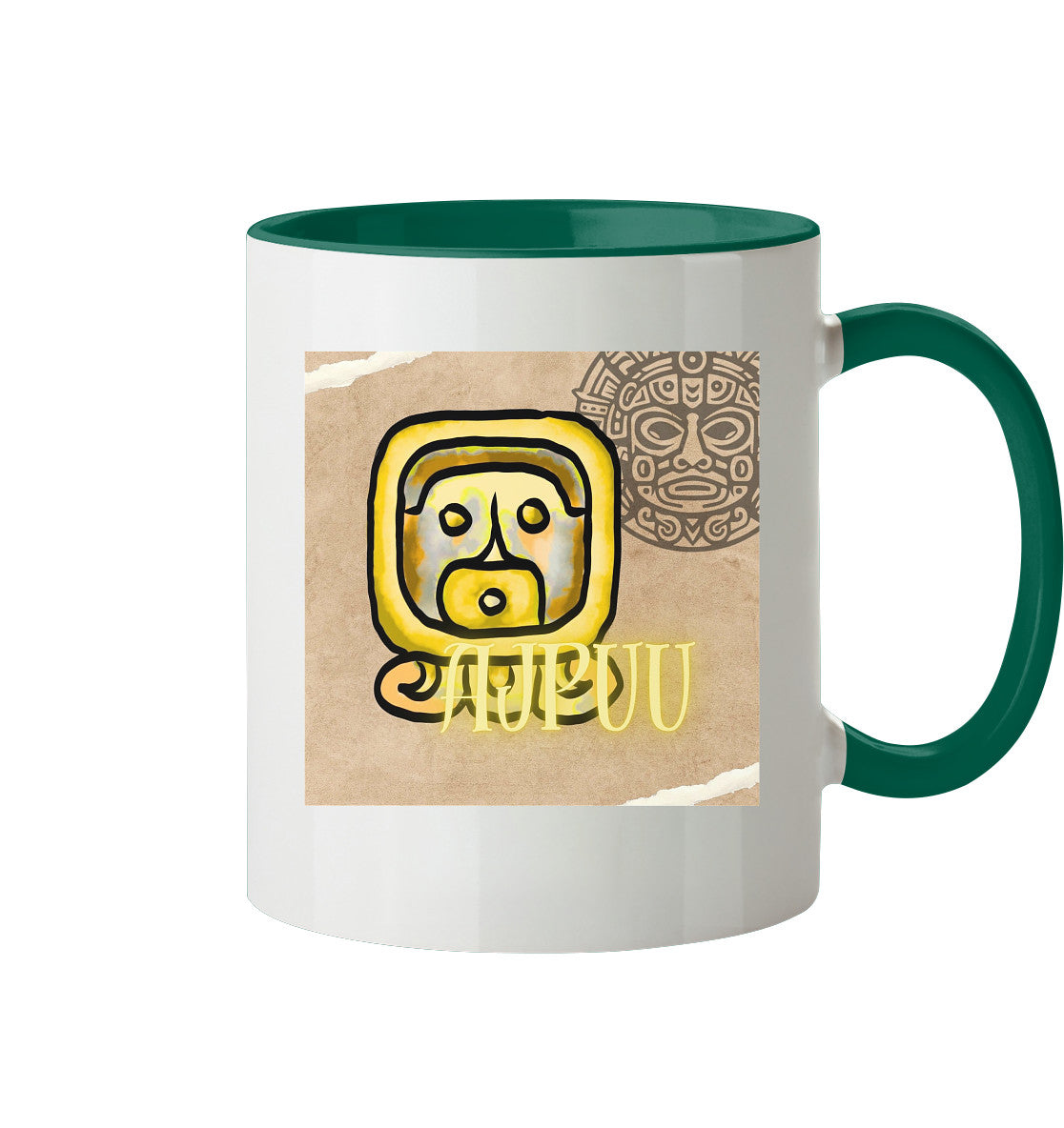Tasse zweifarbig Gelbe Sonne - Two tone cup yellow sun