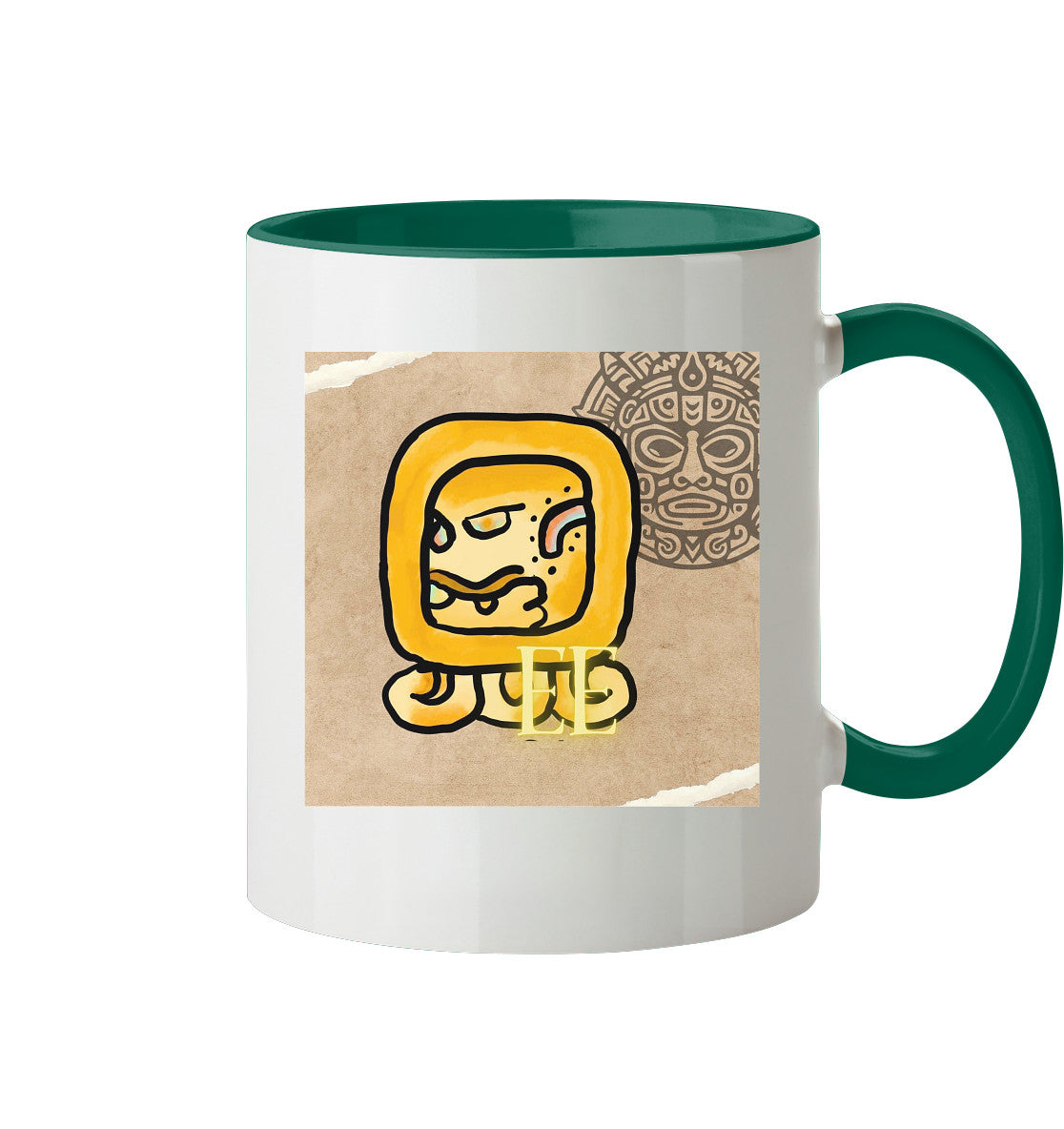 Tasse zweifarbig Gelbe Straße / two tone cup yellow road