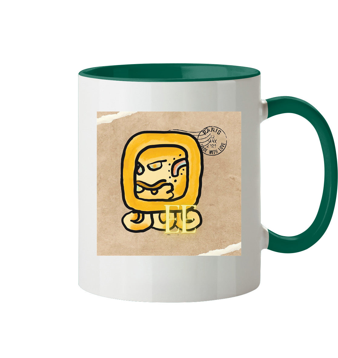 Tasse zweifarbig Gelbe Straße - Two tone cup Yellow road