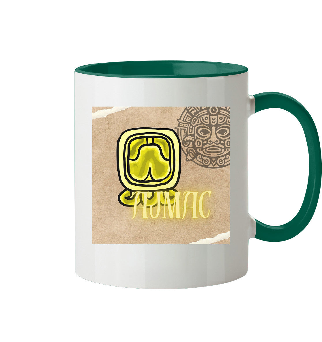 Tasse zweifarbig Gelbe Weisheit / Two tone cup yellow wisdom