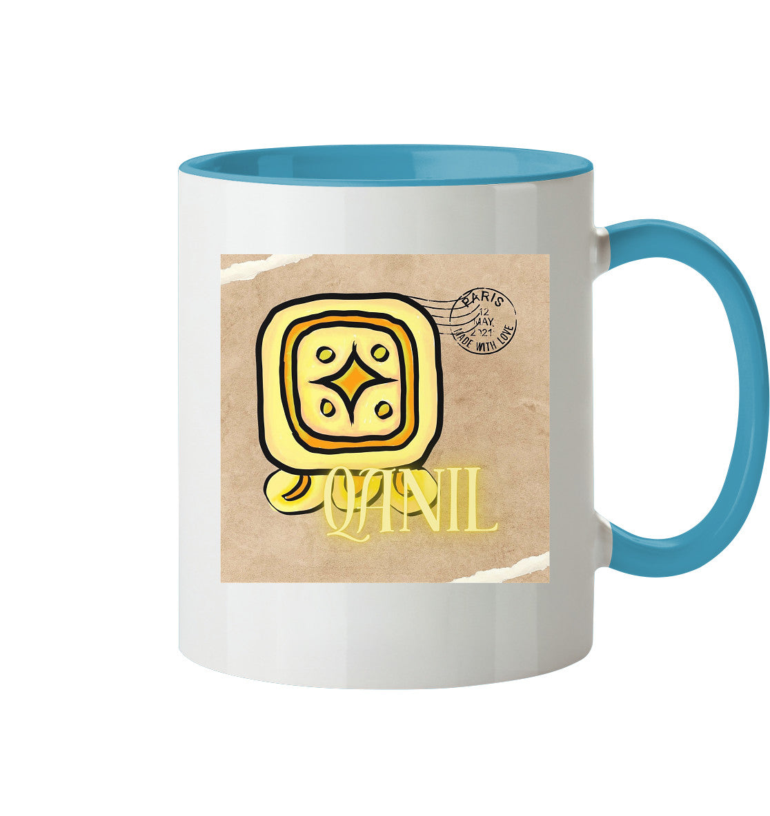 Tasse zweifarbig Gelber Stern - Two tone cup Yellow star