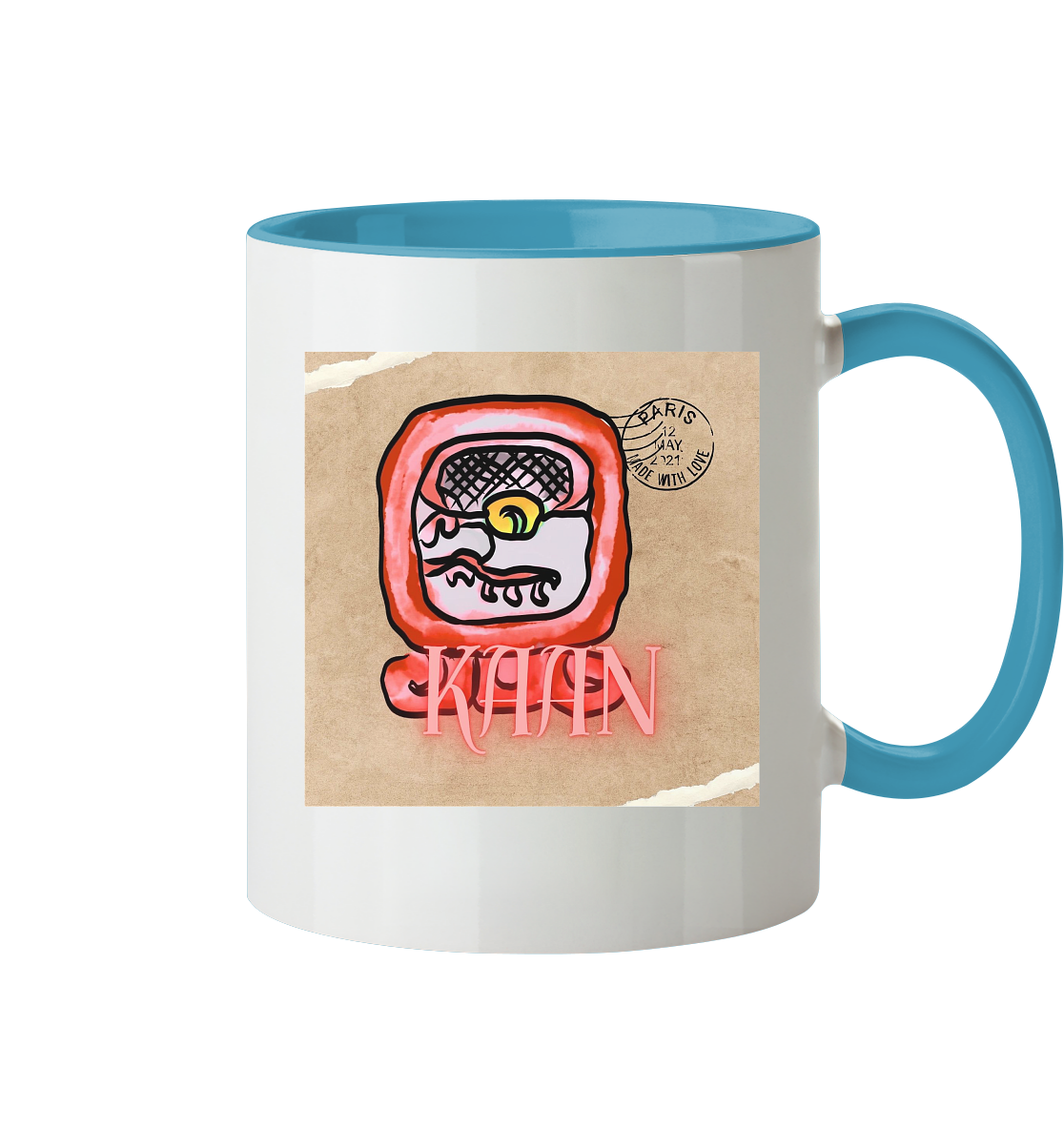 Tasse zweifarbig Roter Schlange - Two tone cup Red serpent