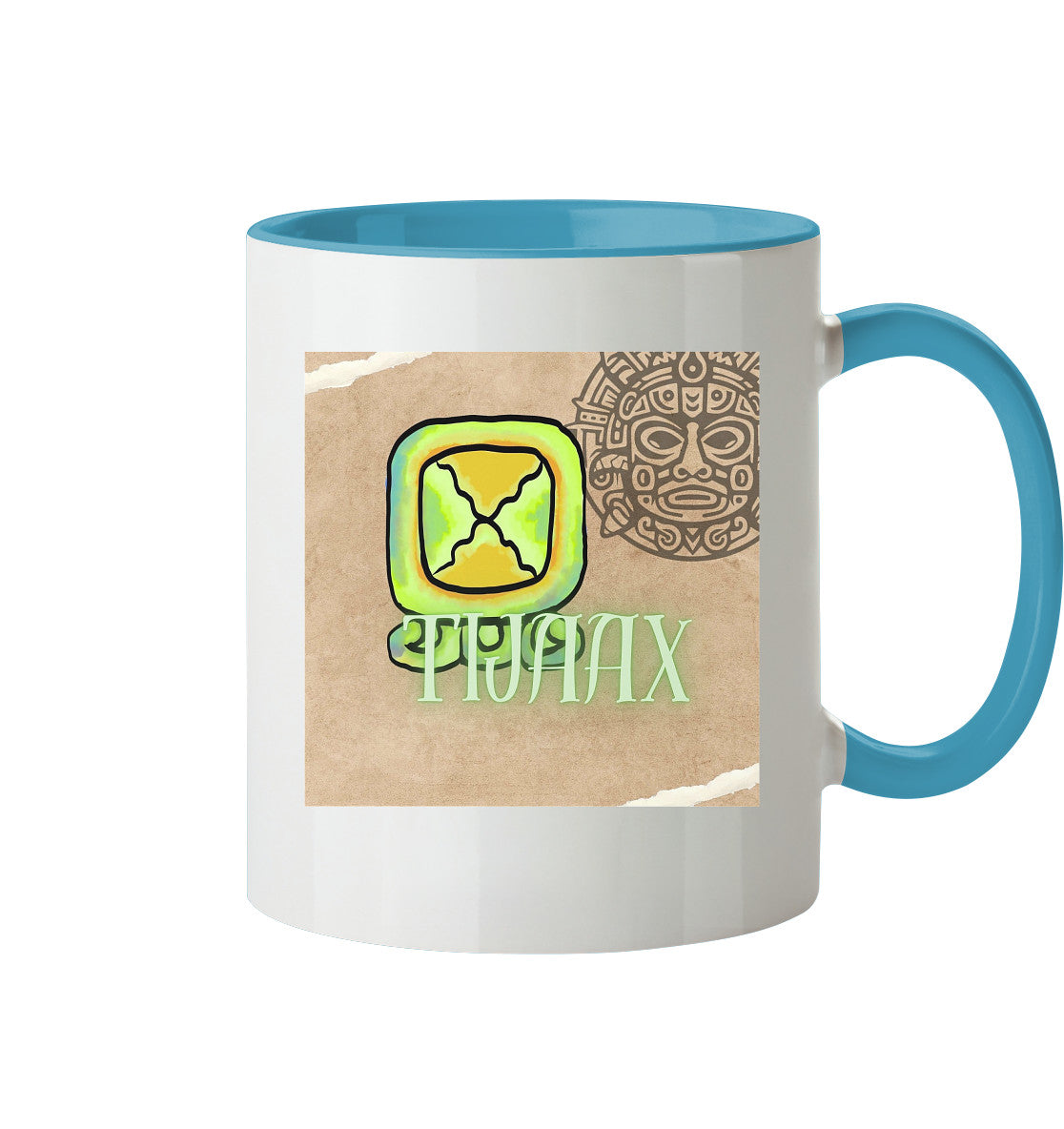 Tasse zweifarbig Weißer Tot / Two tone cup white death