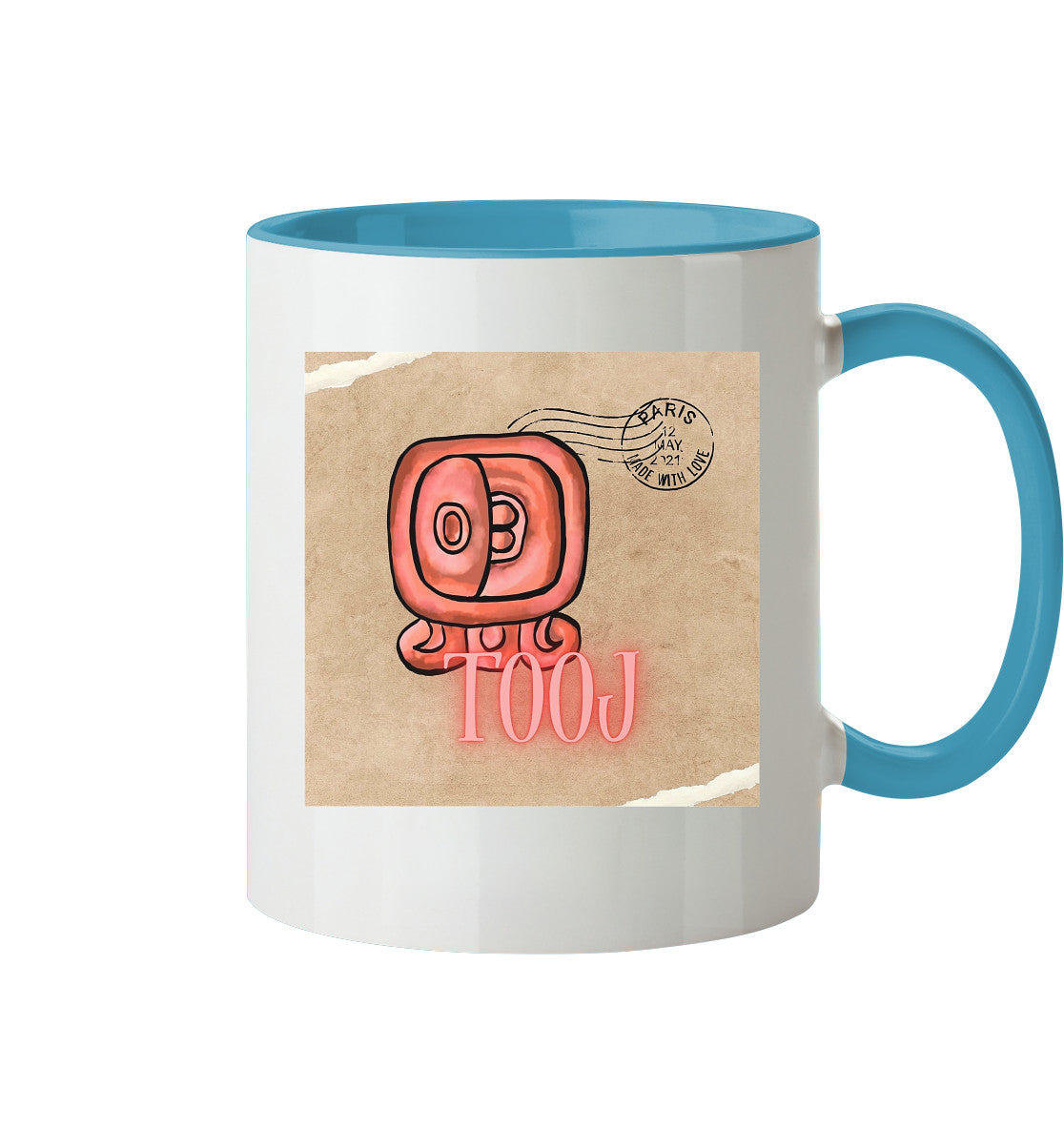 Tasse zweifarbig Rote Hingabe - Two tone cup Red offering