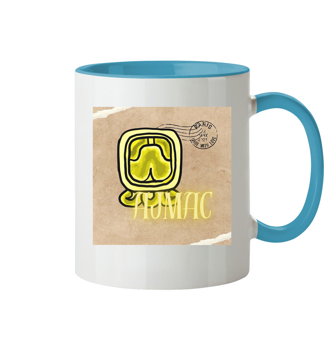 Tasse zweifarbig Gelbe Weisheit - Two tone cup Yellow wisdom