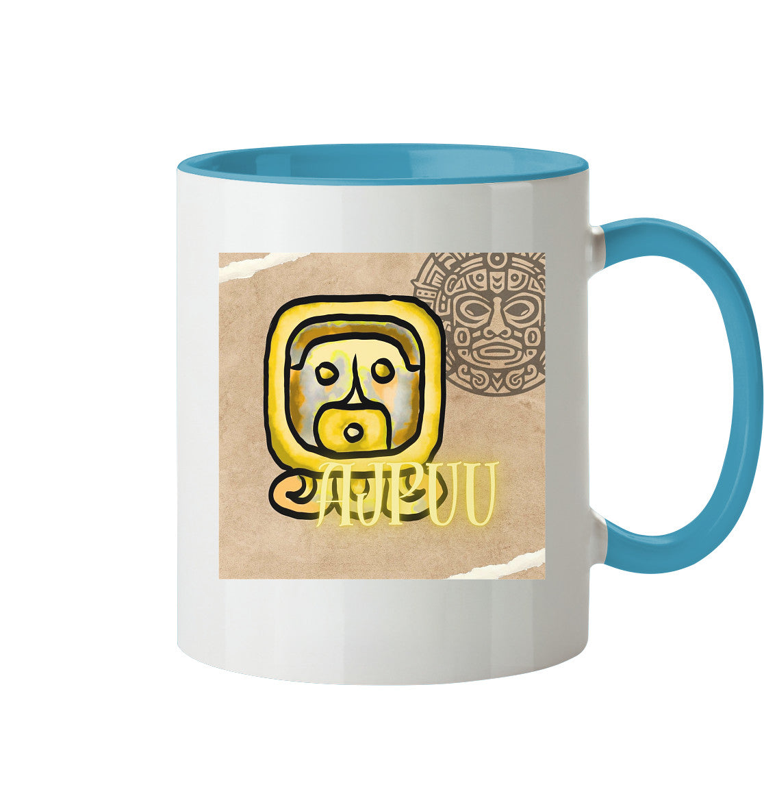Tasse zweifarbig Gelbe Sonne - Two tone cup yellow sun