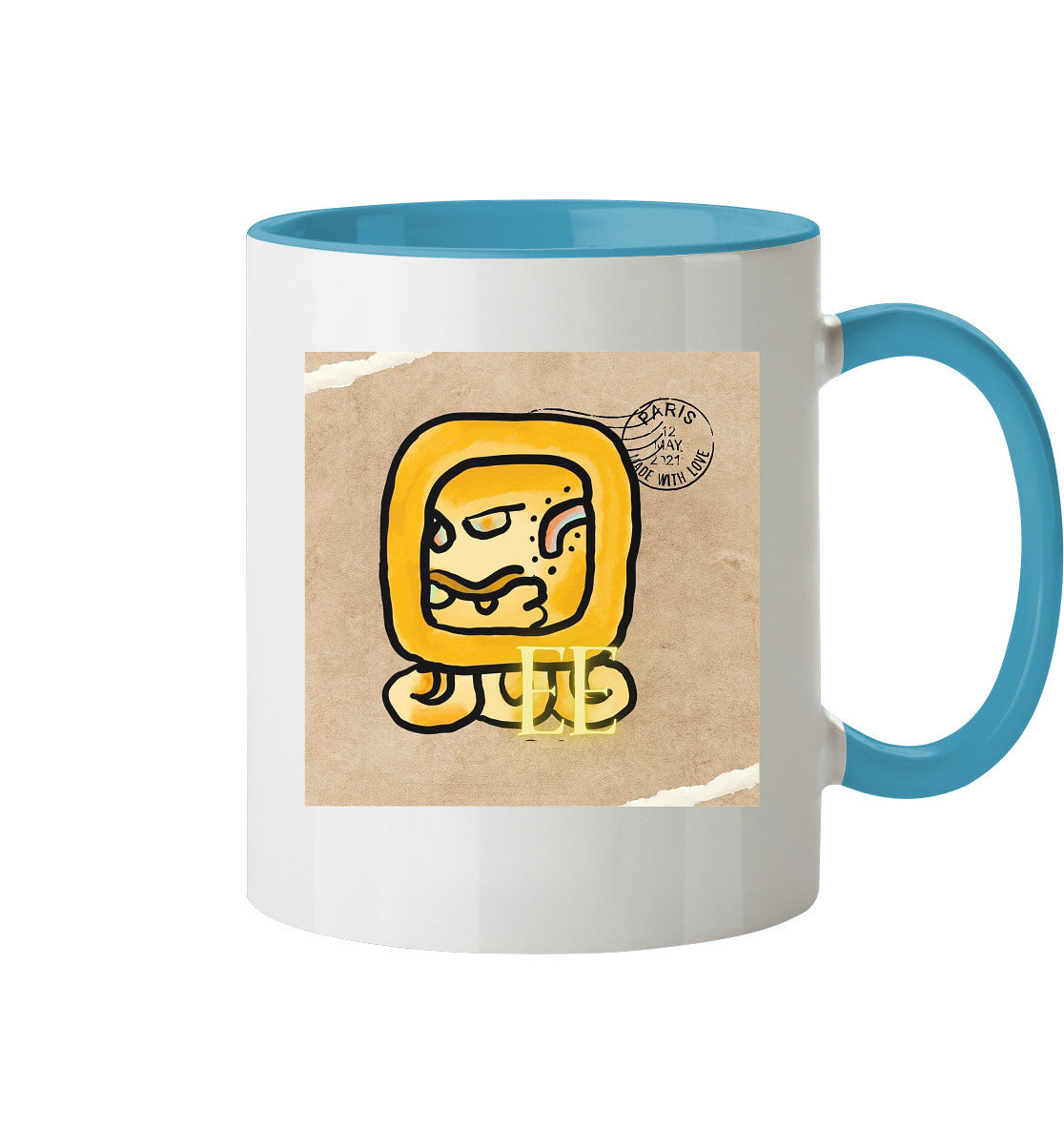 Tasse zweifarbig Gelbe Straße - Two tone cup Yellow road