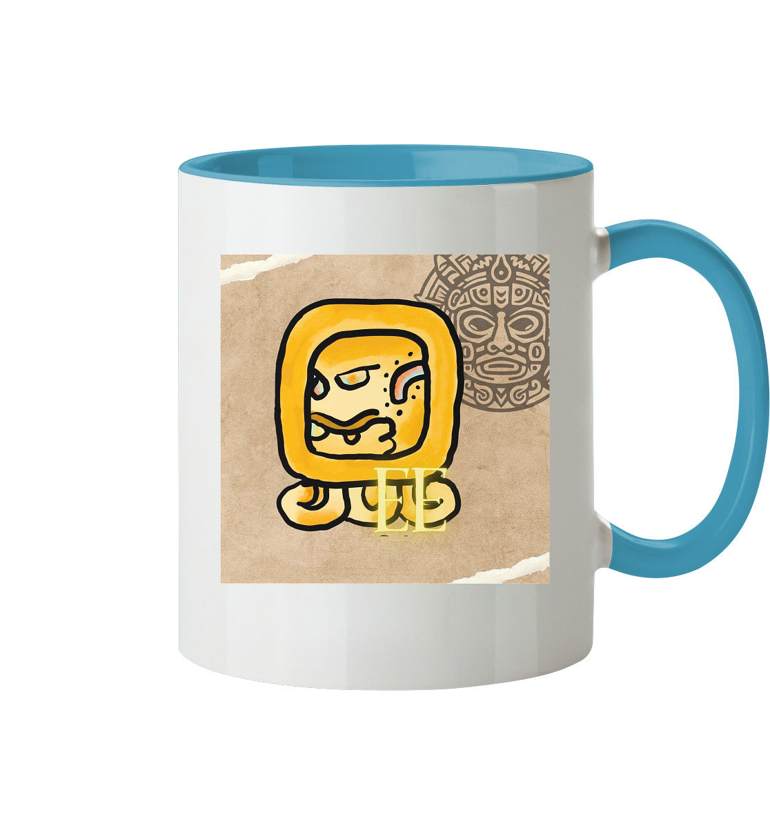 Tasse zweifarbig Gelbe Straße / two tone cup yellow road