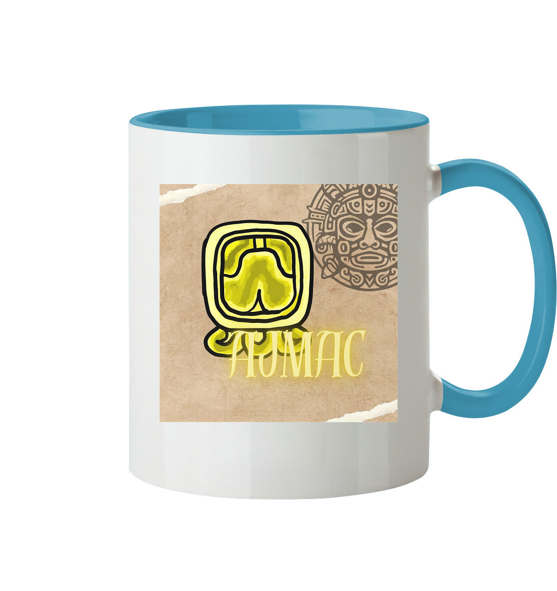 Tasse zweifarbig Gelbe Weisheit / Two tone cup yellow wisdom