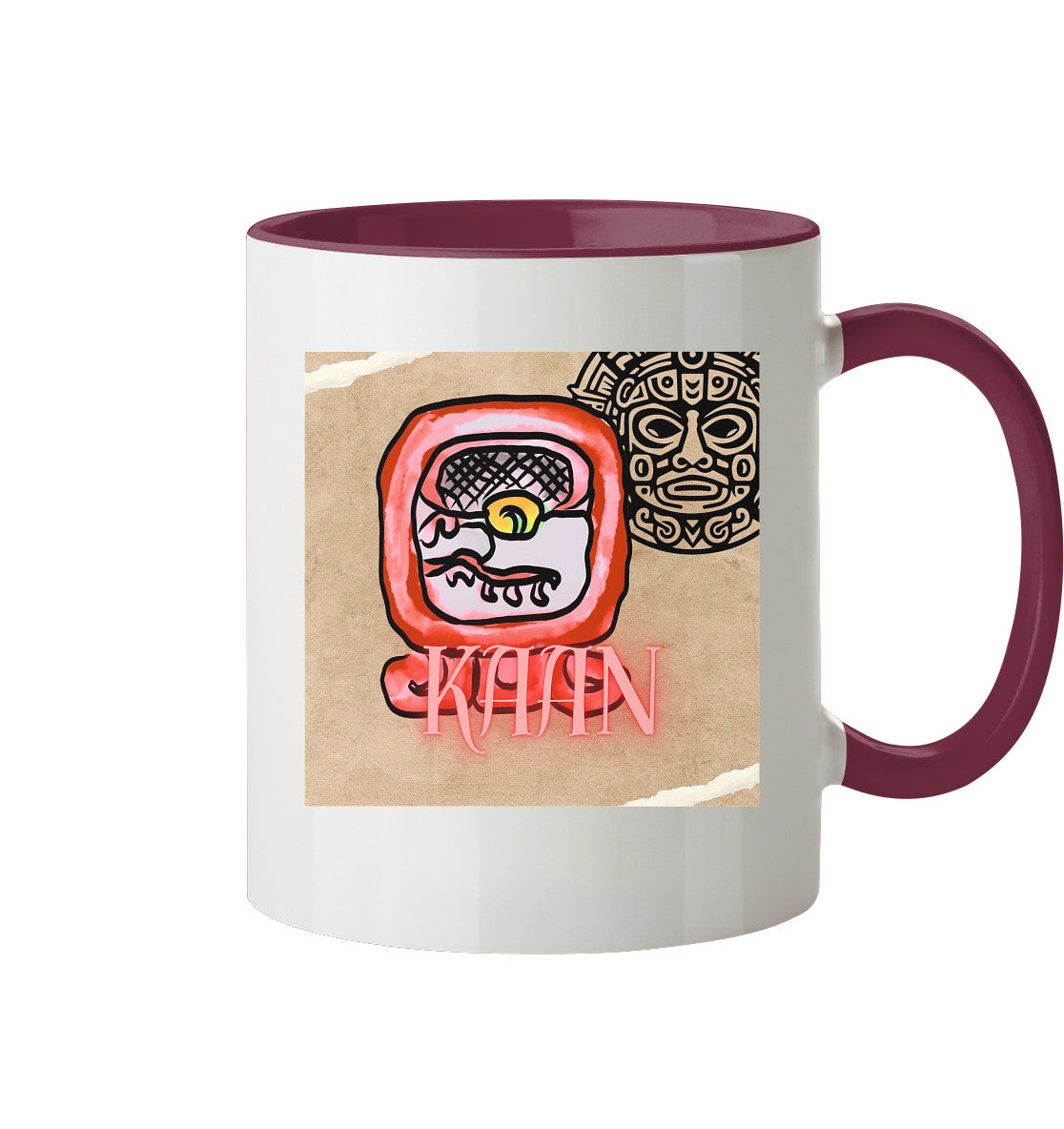 Tasse zweifarbig Rote Schlange - Two tone cup red serpent