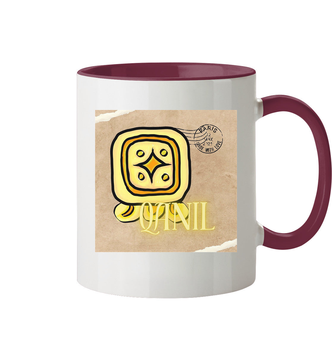 Tasse zweifarbig Gelber Stern - Two tone cup Yellow star