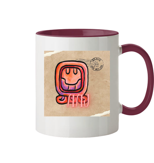 Tasse zweifarbig Rotes Schilf - Two tone cup Red reed