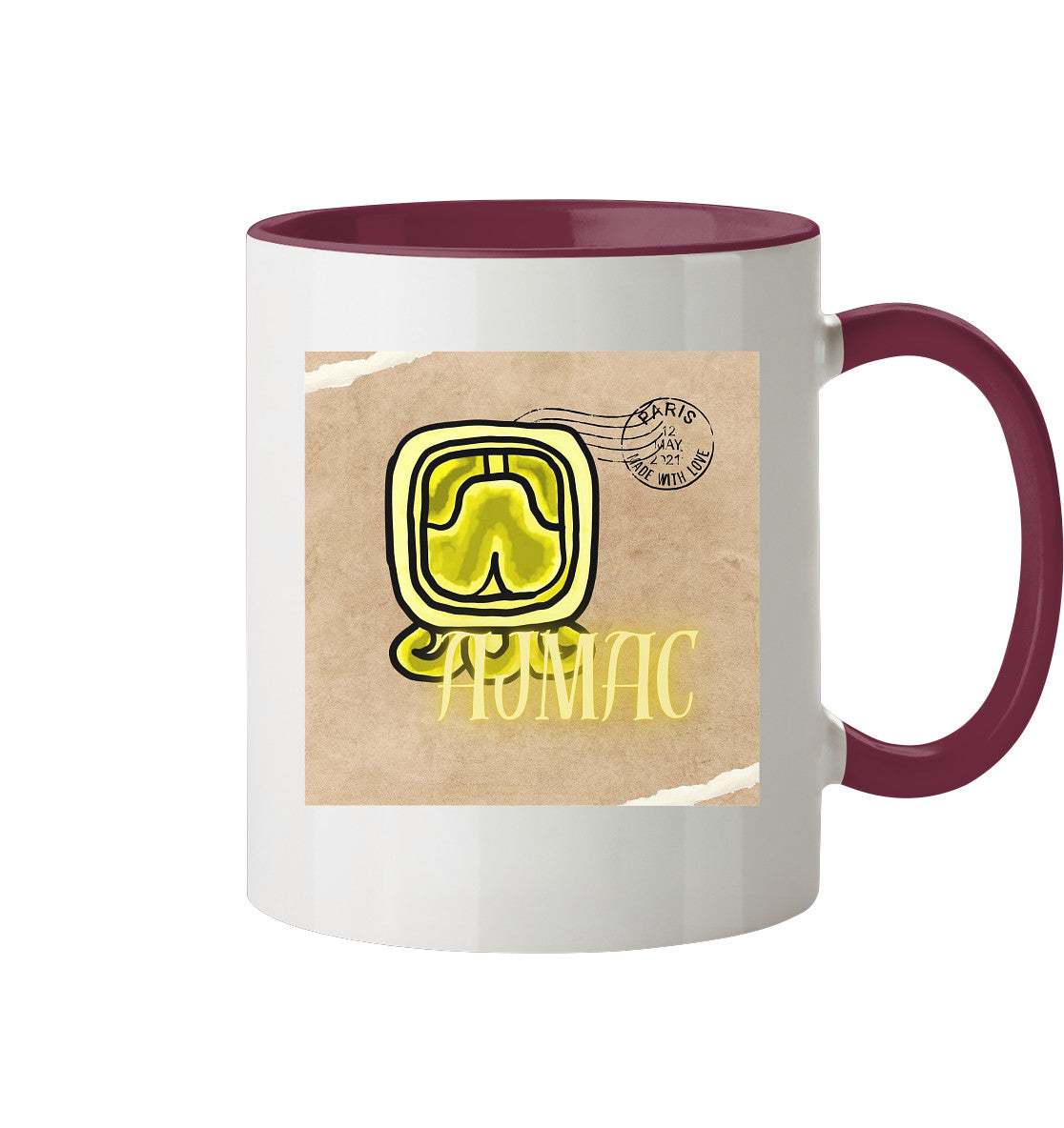 Tasse zweifarbig Gelbe Weisheit - Two tone cup Yellow wisdom