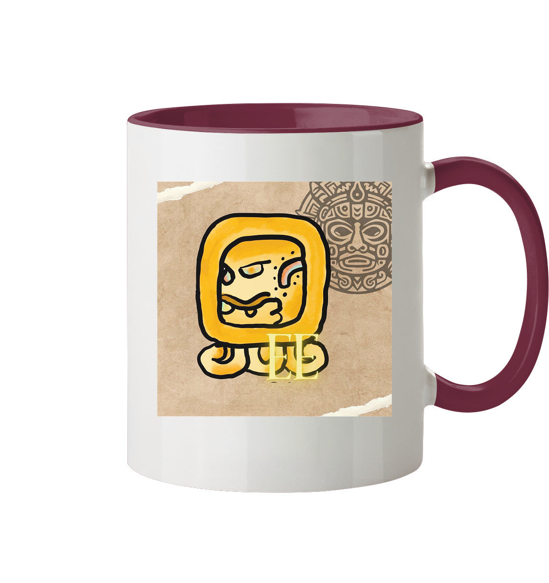Tasse zweifarbig Gelbe Straße / two tone cup yellow road