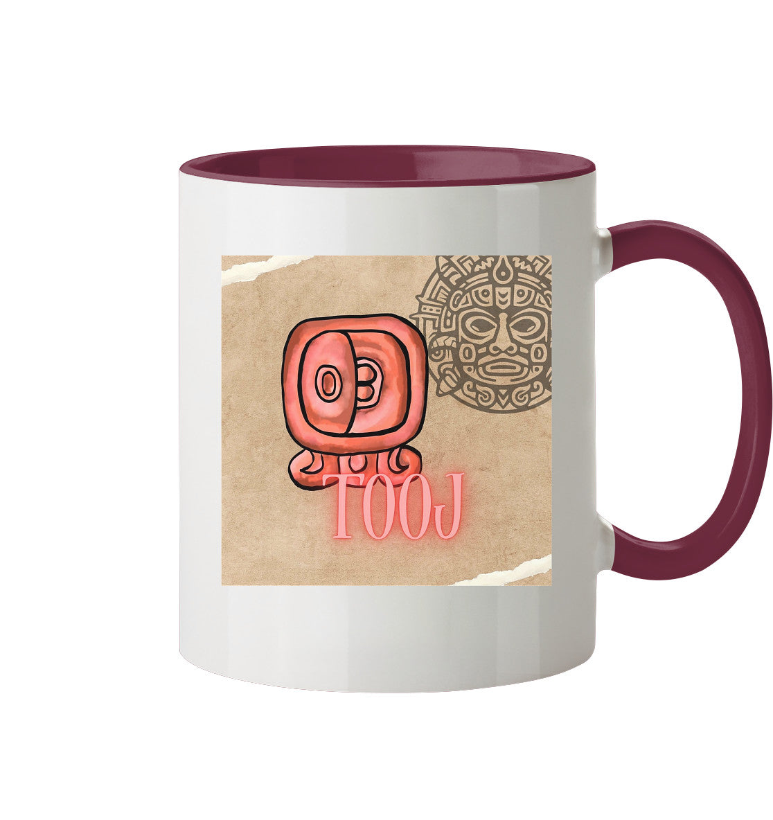 Tasse zweifarbig Rote Hingabe - Two tone cup red offering