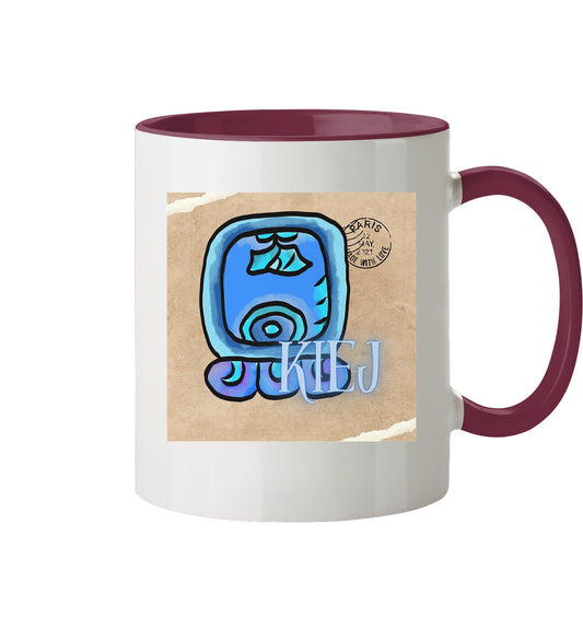 Tasse zweifarbig Blauer Hirsch - Two tone cup Blue deer