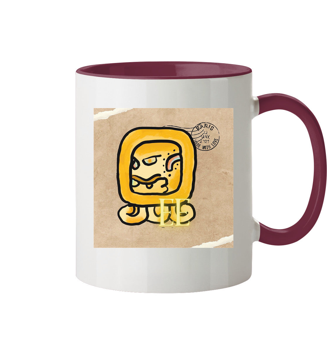 Tasse zweifarbig Gelbe Straße - Two tone cup Yellow road
