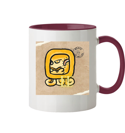 Tasse zweifarbig Gelbe Straße - Two tone cup Yellow road