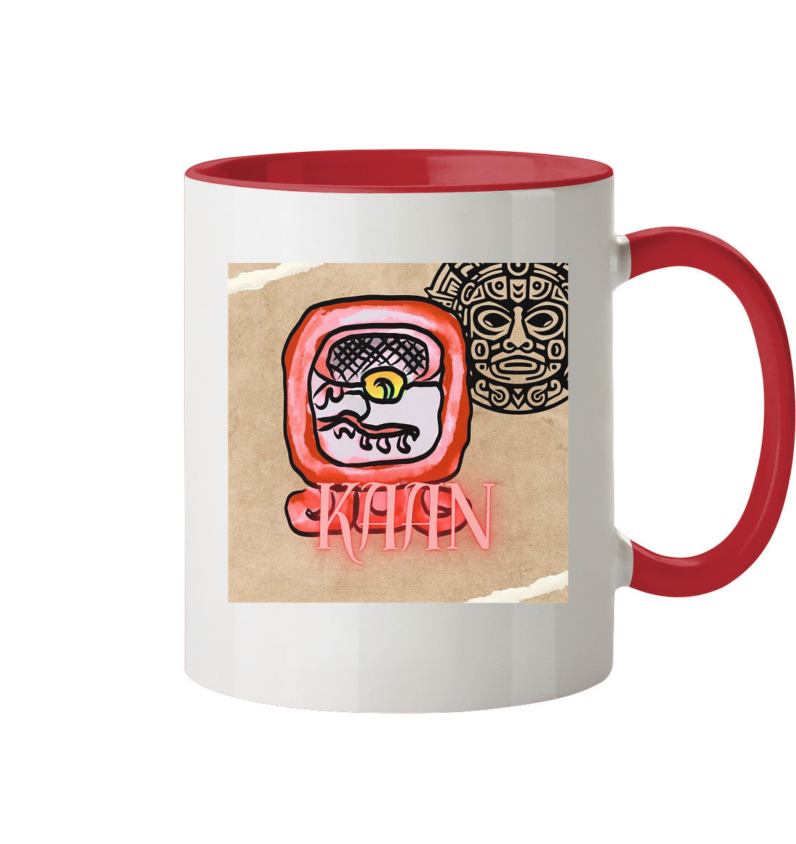 Tasse zweifarbig Rote Schlange - Two tone cup red serpent