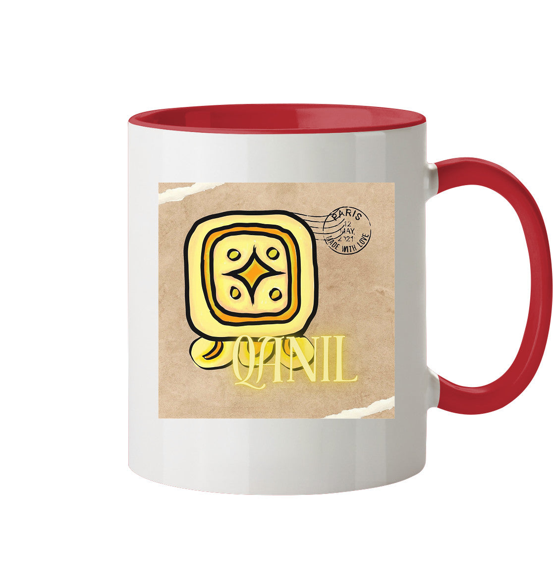 Tasse zweifarbig Gelber Stern - Two tone cup Yellow star