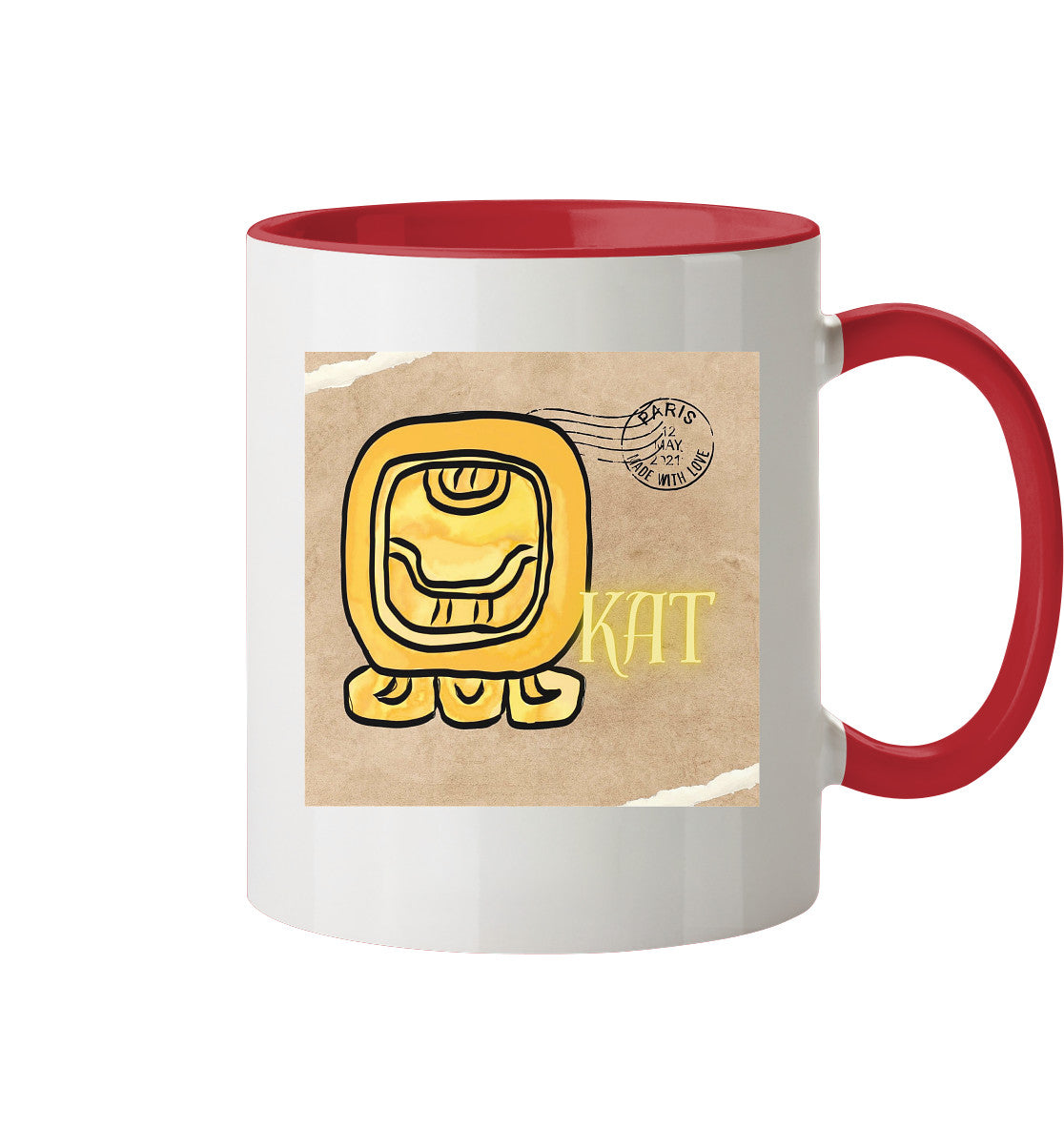 Tasse zweifarbig Gelber Same - Two tone cup Yellow seed