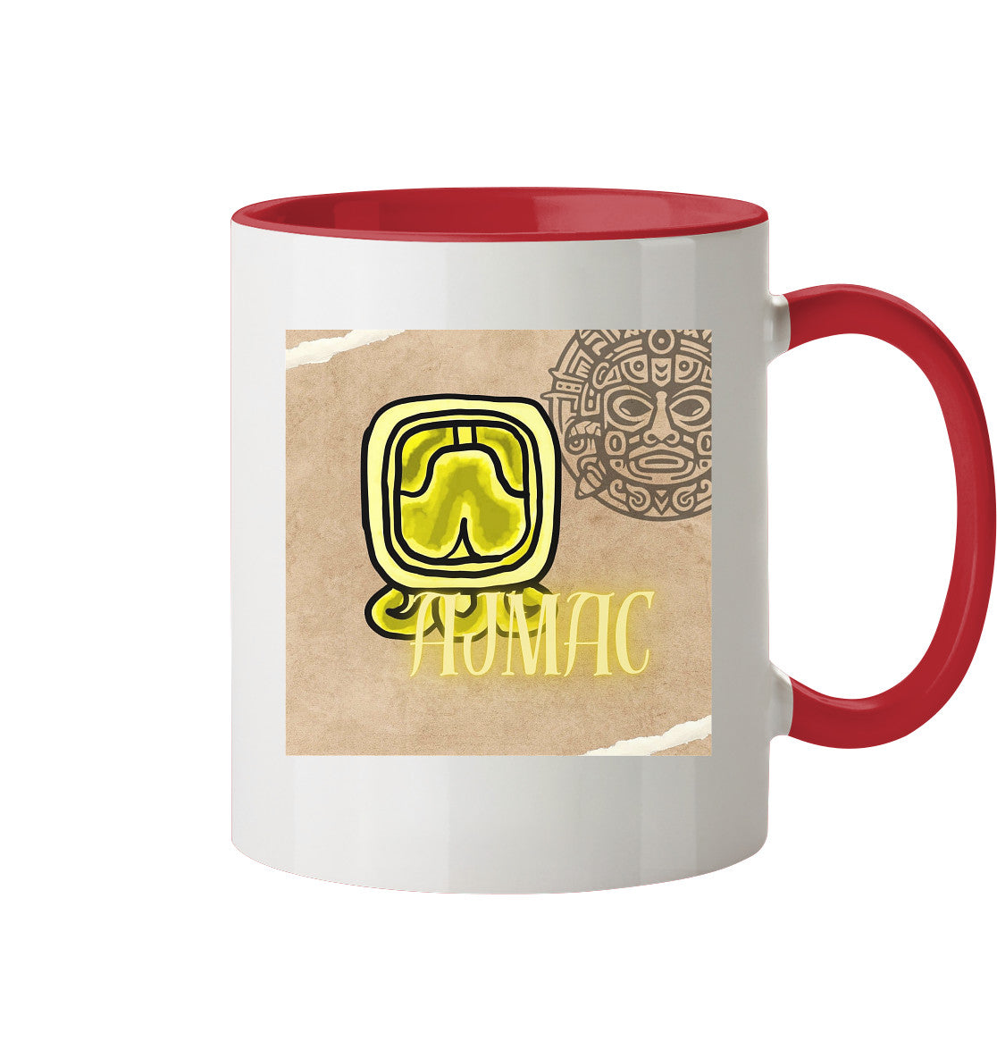 Tasse zweifarbig Gelbe Weisheit / Two tone cup yellow wisdom