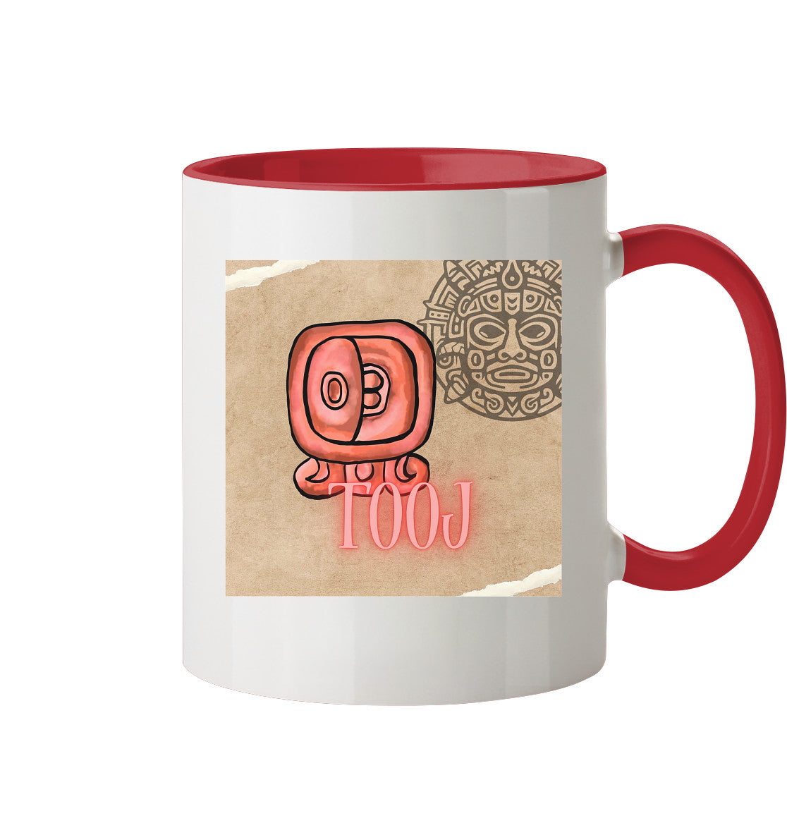 Tasse zweifarbig Rote Hingabe - Two tone cup red offering