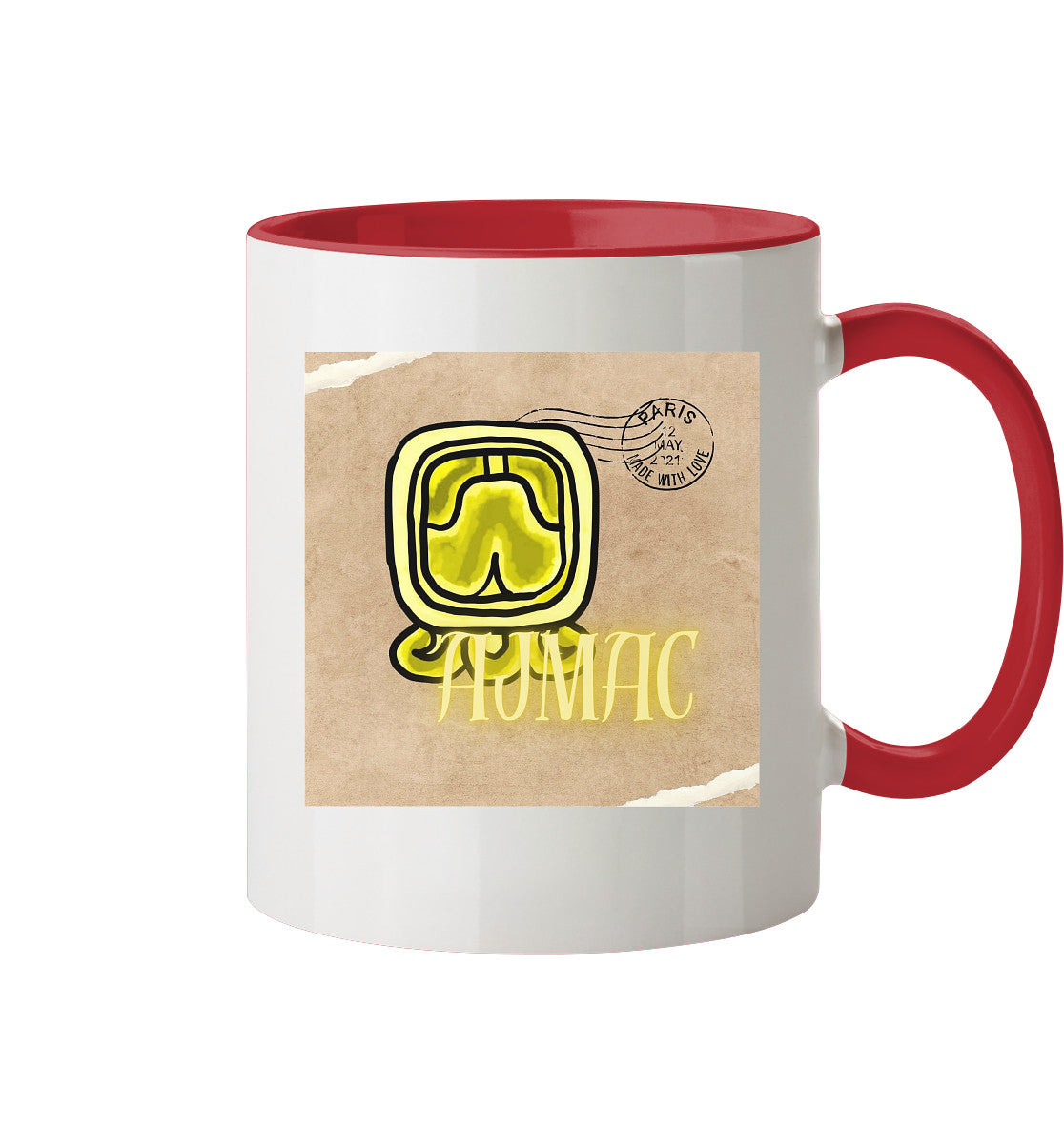 Tasse zweifarbig Gelbe Weisheit - Two tone cup Yellow wisdom