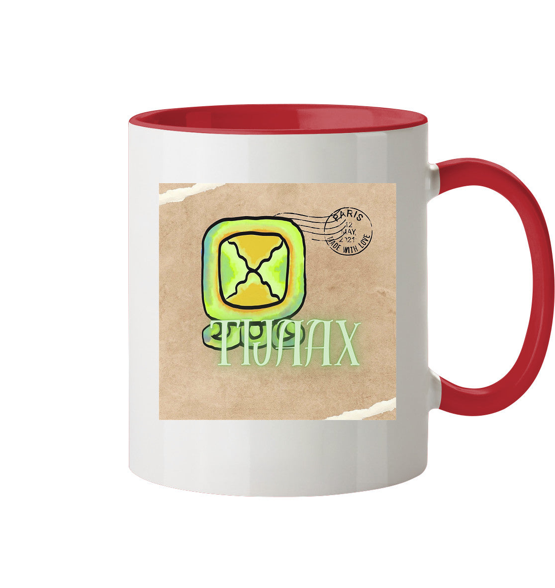 Tasse zweifarbig Weißer Zündstein - Two tone cup White flint