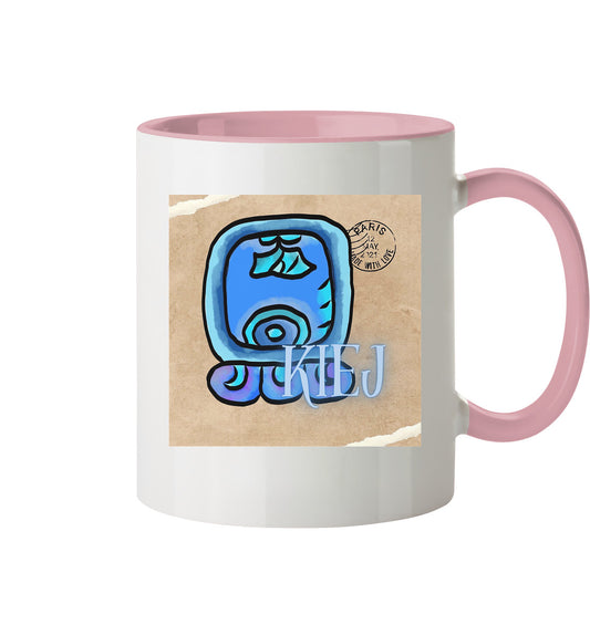 Tasse zweifarbig Blauer Hirsch - Two tone cup Blue deer