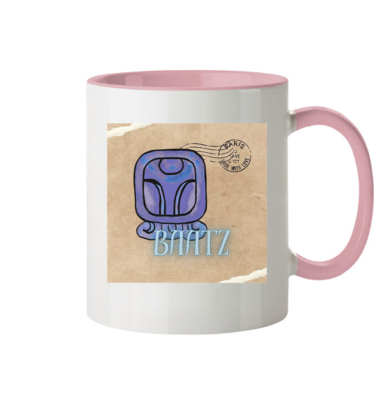 Tasse zweifarbig Blauer Affe - Two tone cup Blue monkey
